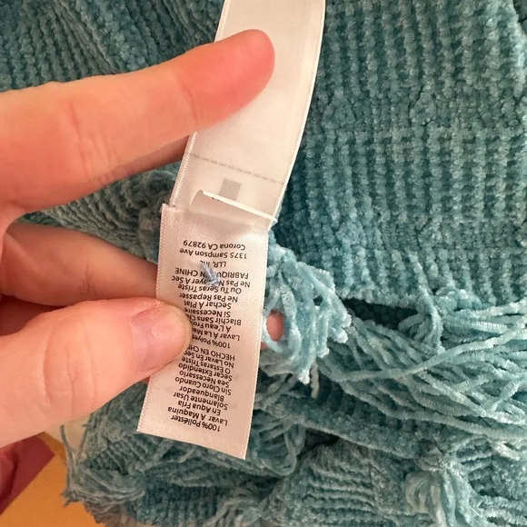 LuLaRoe Blue Shrug with Fringe - Picture 13 of 16